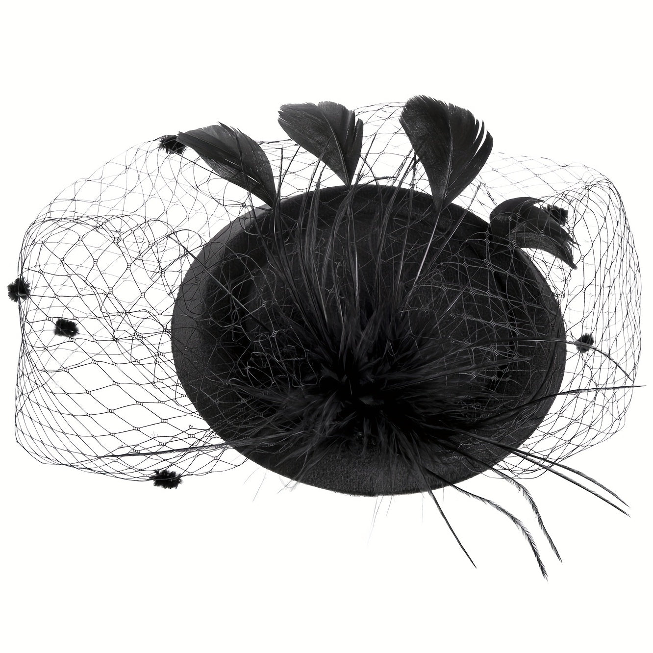Women's Flower Veil Head Piece Fascinator Tea Party Derby Hat Head Accessory