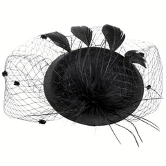 Women's Flower Veil Head Piece Fascinator Tea Party Derby Hat Head Accessory