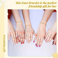 4pcs Bridesmaid Proposal Hair Claw Clips & Knot Bracelet Set