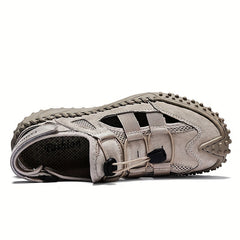Men's Adjustable Lace Sandals Non Slip Trekking Beach Shoes