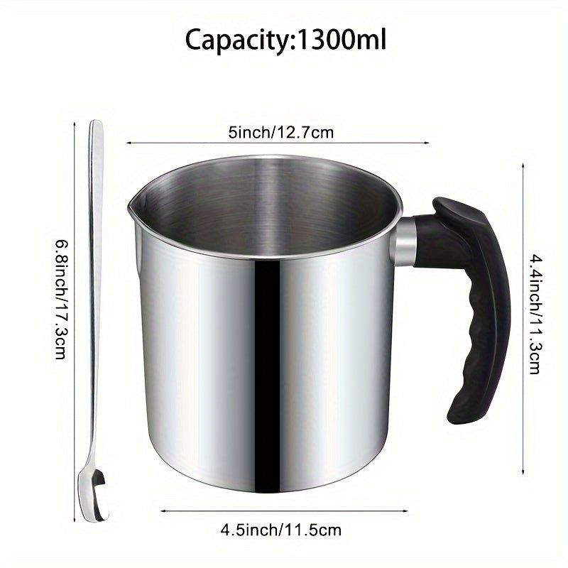 DIY Candle Making Kit Supplies - Pouring Pot, Wicks Holder, Wicks, Sticker