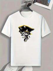 Skull Print Men's Graphic T-shirt Casual Comfy Tees For Summer