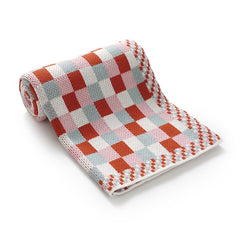 Colorful Plaid Knit Blanket Soft Warm Throw for Couch Bed Hand Wash