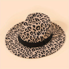Leopard Print Jazz Hats for Men and Women