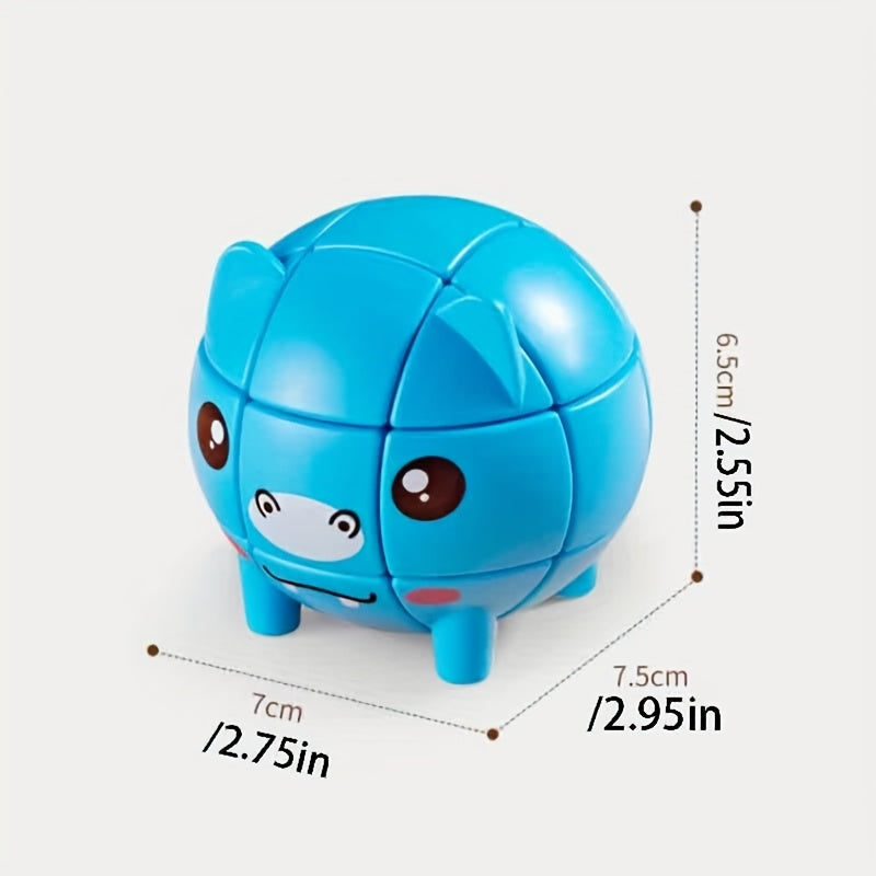 3 Layer Cartoon Animal Rotating Puzzle Toy 3x3 Cube Brain Teaser