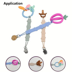 Pacifier Chain Link Stainless Steel Clip Anti Drop Chain