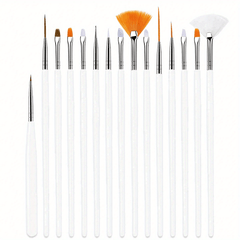 15pcs Fine Detail Paint Brush Set for Art Painting Acrylic Watercolor Models Kit