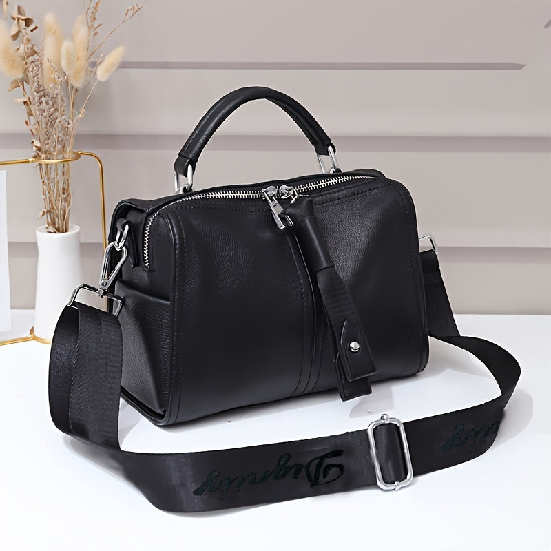 Vintage Style Leather Crossbody Bag for Women