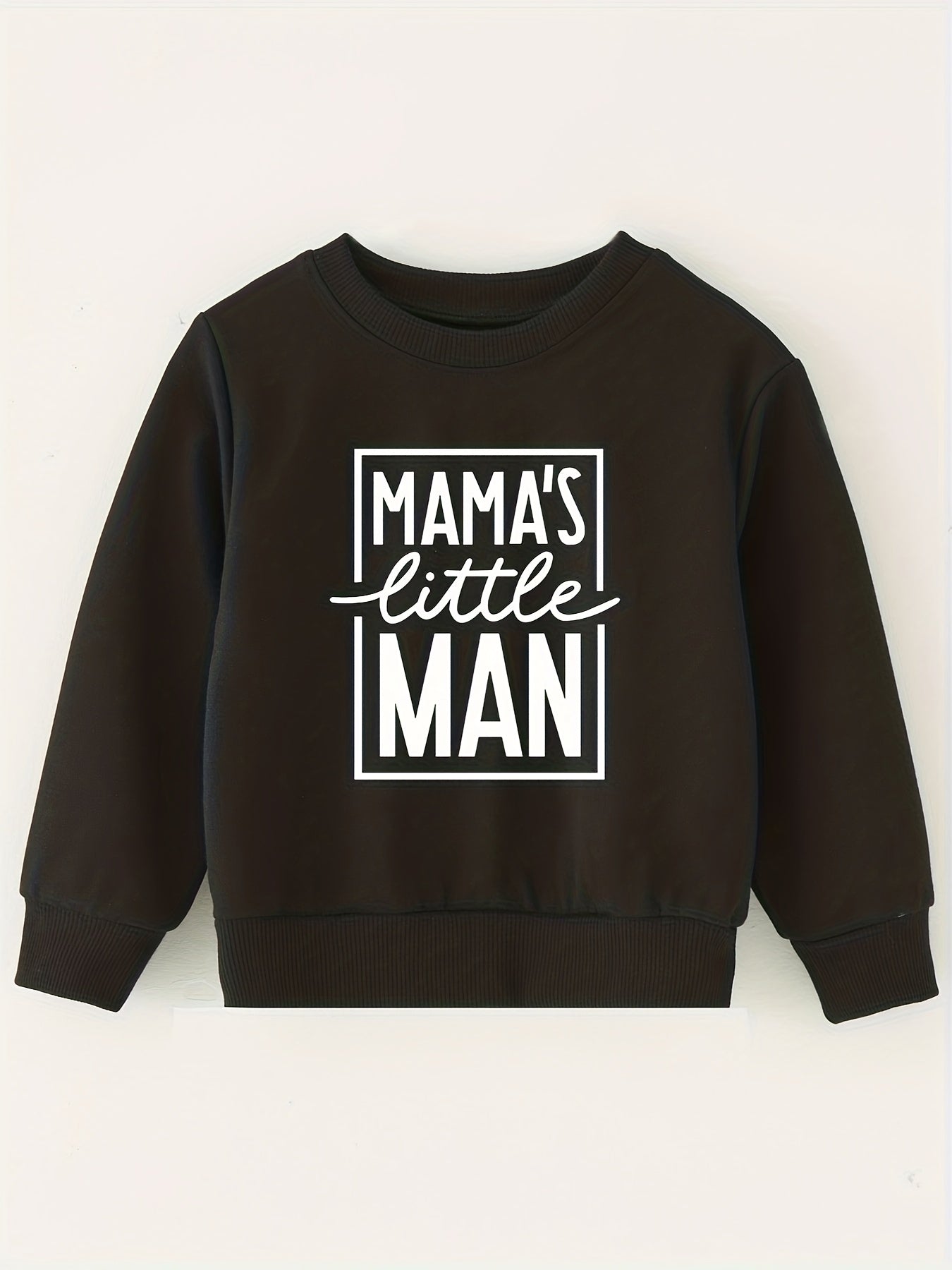 Mama's Little Man Baby Sweatshirt Spring Autumn Long Sleeve Sports Top