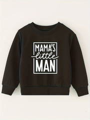 Mama's Little Man Baby Sweatshirt Spring Autumn Long Sleeve Sports Top