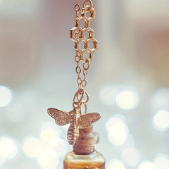 Cartoon Bee Honey Pendant Necklace for Kids