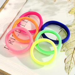 50pcs Colorful Cartoon Elastic Hair Ties - Fun Hair Accessories for Girls