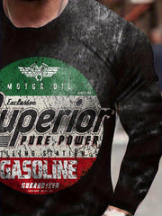 Men's Long Sleeve Vintage Novelty T-shirt For Autumn