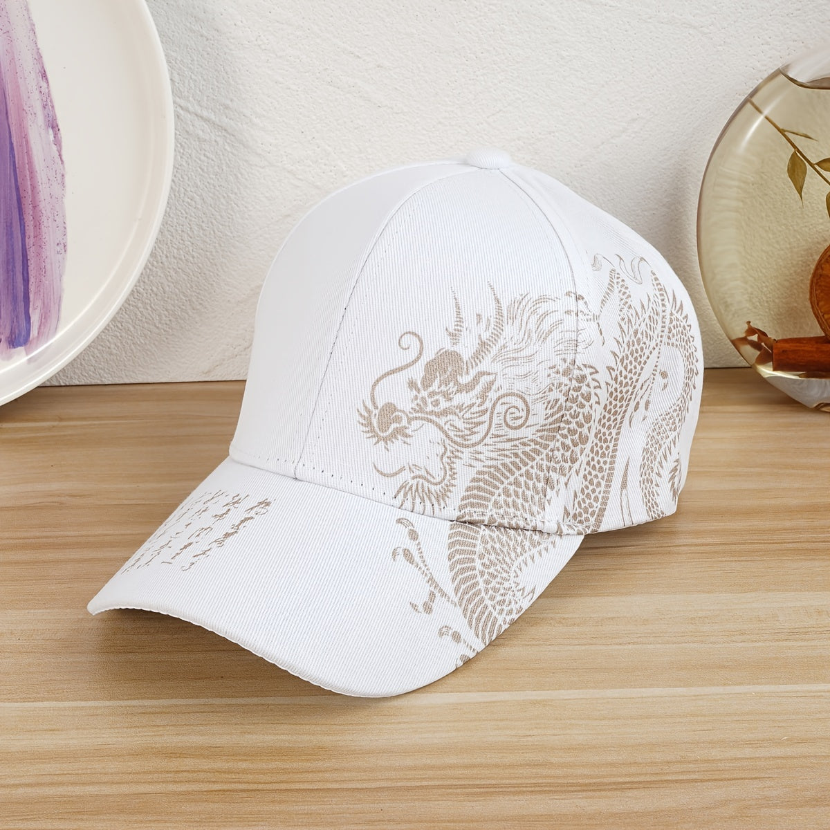 Unisex Sunshade Breathable Baseball Cap Dragon Pattern