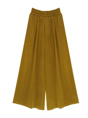 Solid Drawstring Flared Leg Pants Plus Size