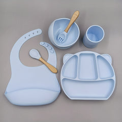Cartoon Baby Bibs Feeding Set