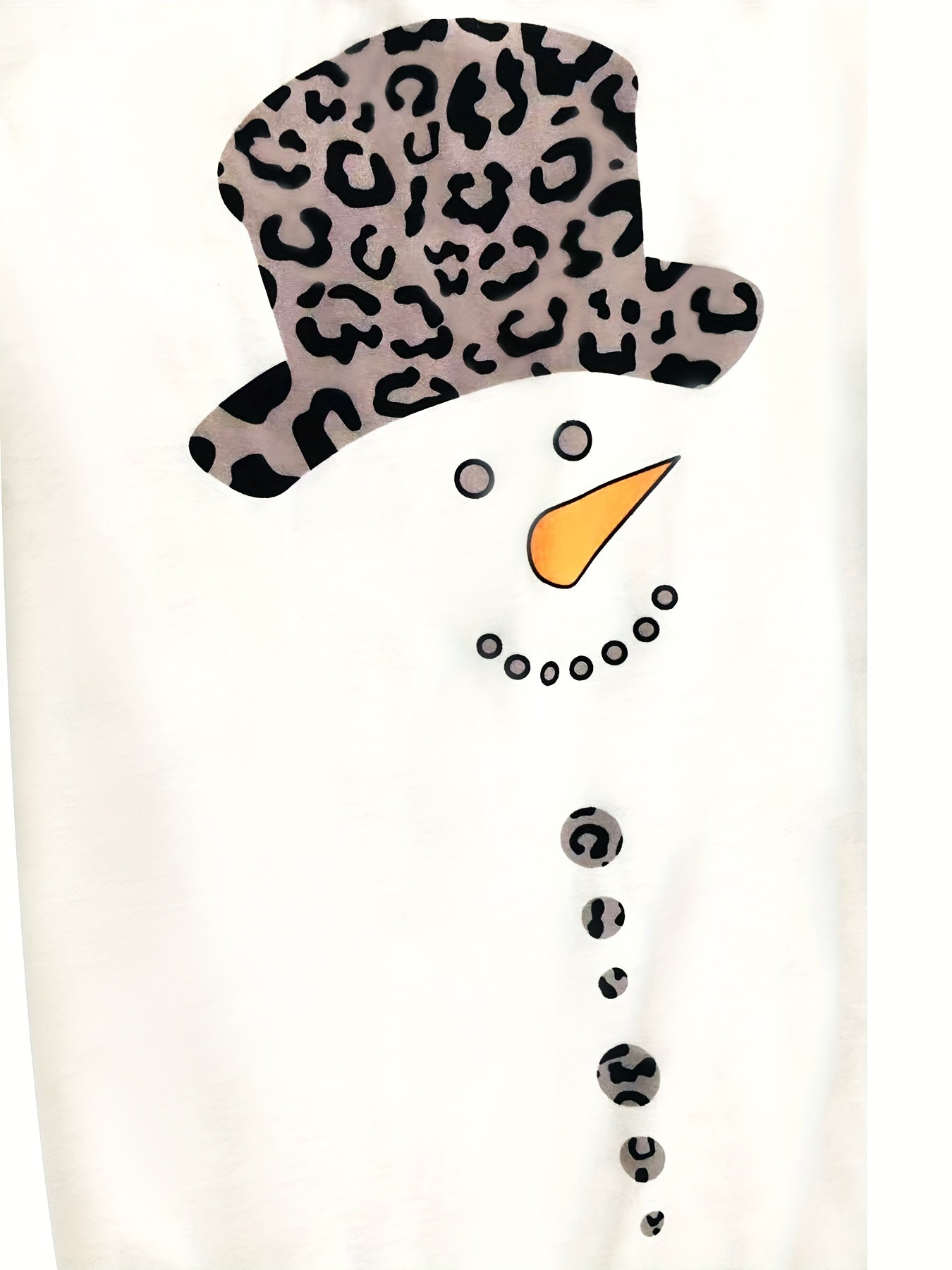Colorblock Leopard & Snowman Print Fitness Pants