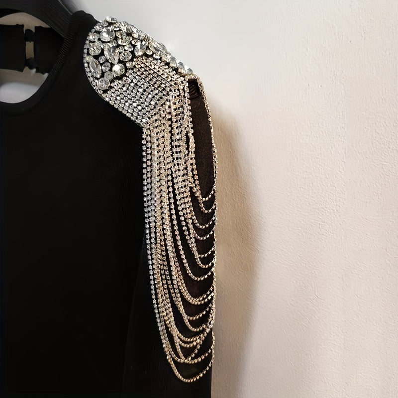 Vintage Beaded Tassel Rhinestone Suit Accessories for Men and Women