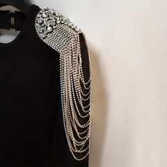 Vintage Beaded Tassel Rhinestone Suit Accessories for Men and Women