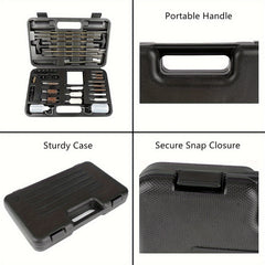 Portable Heavy Duty Cleaning Kit Rod Brass Bristles Brush Set