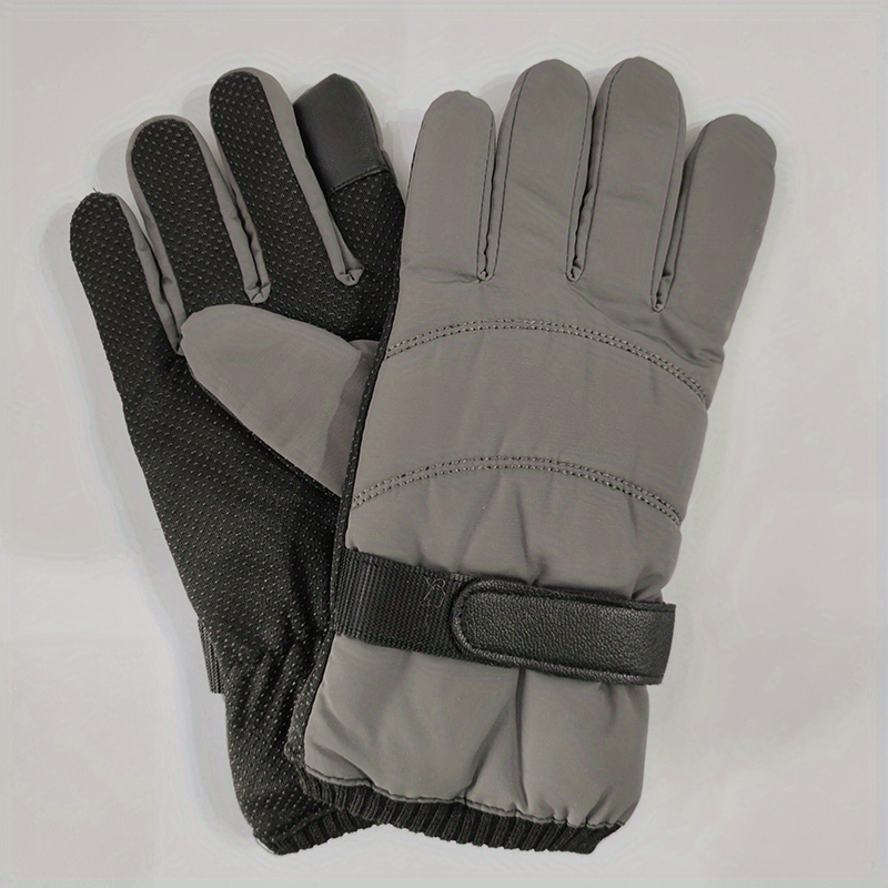 Winter Thickened Windproof Warm Gloves Long Plus Velvet Touchscreen