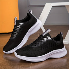 Soft Thick Bottom Mesh Breathable Woven Shoes Lightweight Sneakers