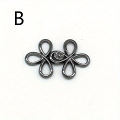 Four-leaf Clover Shawl Cloak Pair Button Hook