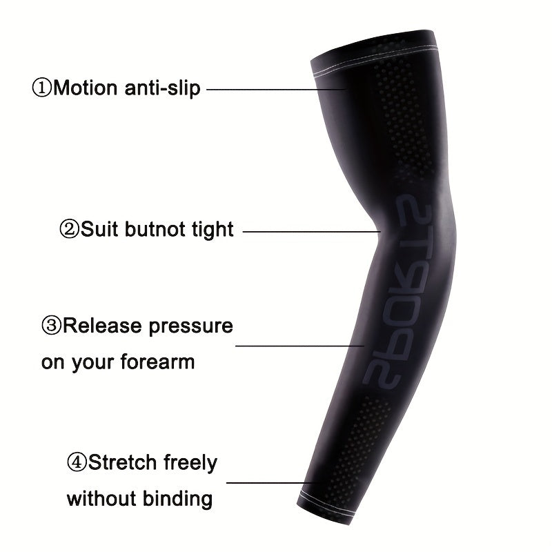 1 Pair Ice Silk Sleeves for Outdoor Protection