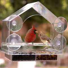 Acrylic Clear Glass Window Bird Feeder