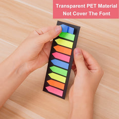 200 Neon Page Markers 5.5in Translucent Index Tabs & Sticky Notes