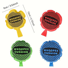 4pcs Mini Fart Sound Cushions in Vibrant Colors with WHOOPEE CUSHION