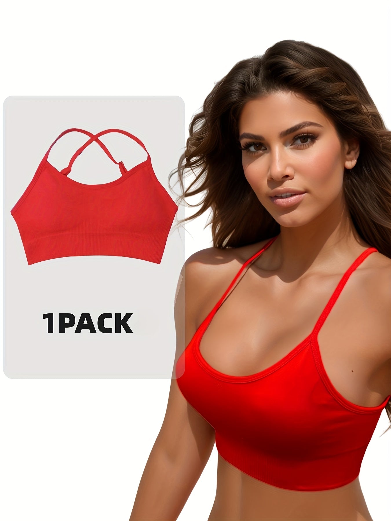 Criss Cross Back Wireless Bra Comfortable & Breathable