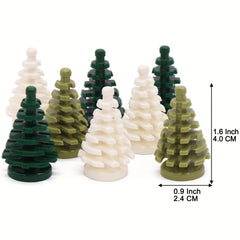 10pcs Building Blocks Christmas Tree Mini Spruce Compatible 2435 City Jungle