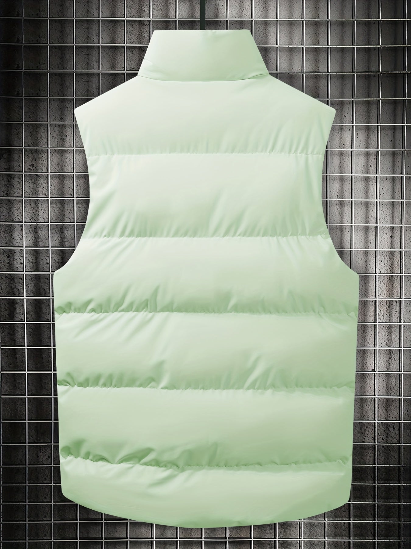 Men's Stand Collar Zip Up Vest for Fall Winter