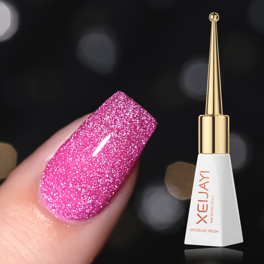 Holographic Gel Nail Polish 10ml Reflective Shine Soak Off UV LED Alcohol