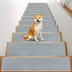 15pcs Non Slip Carpet Stair Treads 29.92x7.87in for Wood