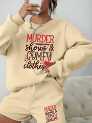 Halloween Women's Sweatshirt & Shorts Set
