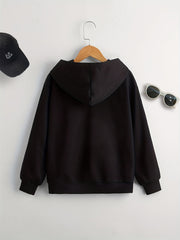 King Of Spades Print Hooded Sweatshirt For Boys