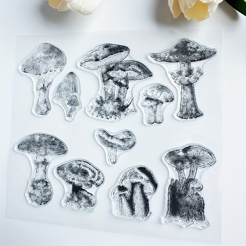 Mushroom Clear Silicone Stamp for Card Making Scrapbooking Album Craft