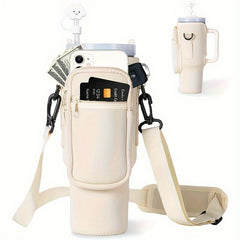 Neoprene Insulated Water Cup Holder for 40oz Tumbler Bottle Bag with Strap