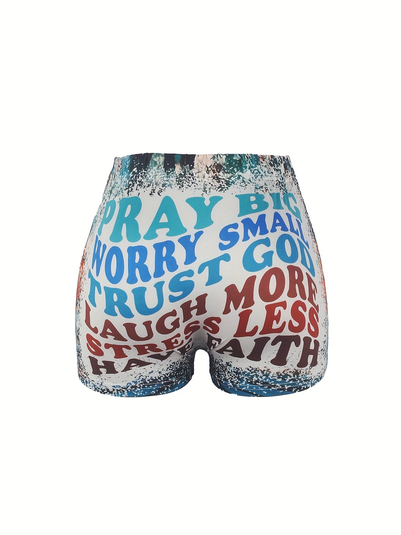 Letter Print Skinny Shorts Casual Shorts