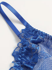 Sexy Bra Women's Plus Floral Lace Mesh Bow Knot Bra