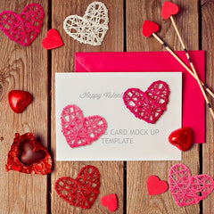 6pcs Heart Rattan Decorative Balls with Willow Sticks