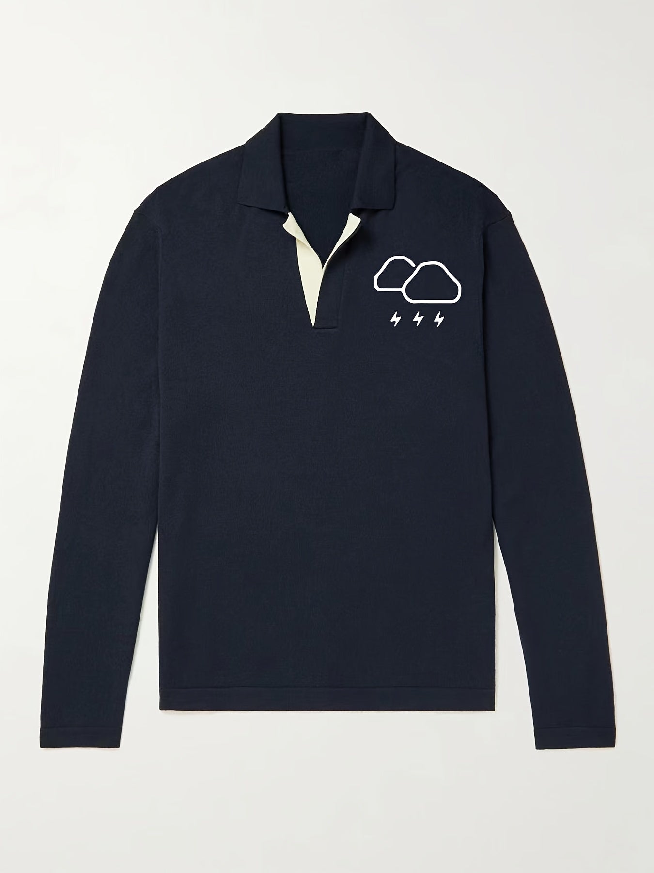 Men's Thunderstorm Knit Polo Shirt for Winter