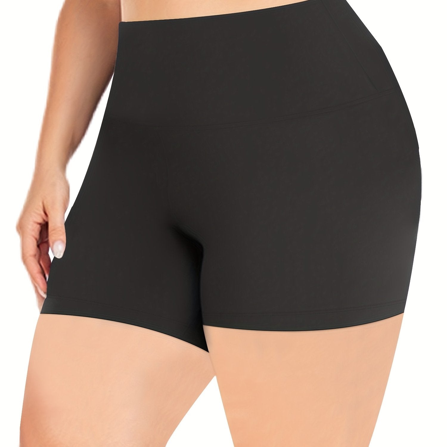 Sports Shorts Women's Plus High Rise Skinny Shorts