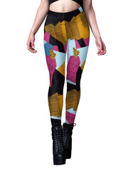 Graphic Print Lifting Leggings Casual Sporty Skinny Leggings Women's Clothing