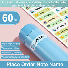 120pcs Personalized Name Stickers Waterproof School Stationery Books Labels