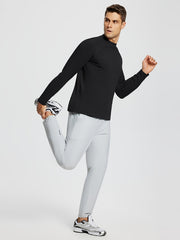 BALEAF Men's Long Sleeve Thermal Fleece Shirt for Running & Fitness Training