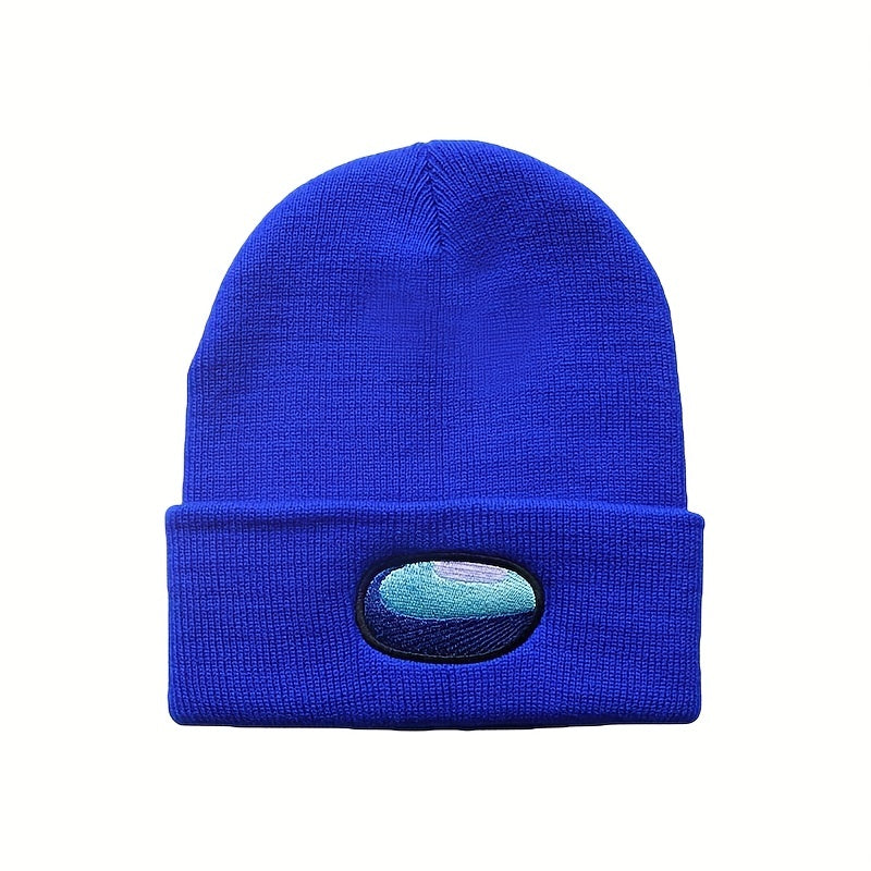 Space Werewolf Killing Embroidery Knitted Hat Autumn Winter Warm Woolen Hat