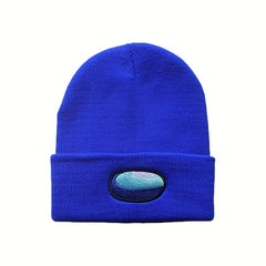 Space Werewolf Killing Embroidery Knitted Hat Autumn Winter Warm Woolen Hat
